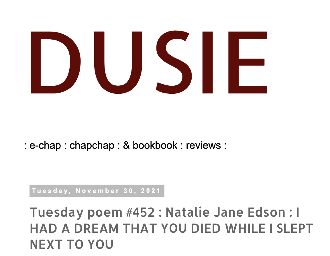 One Poem at DUSIE